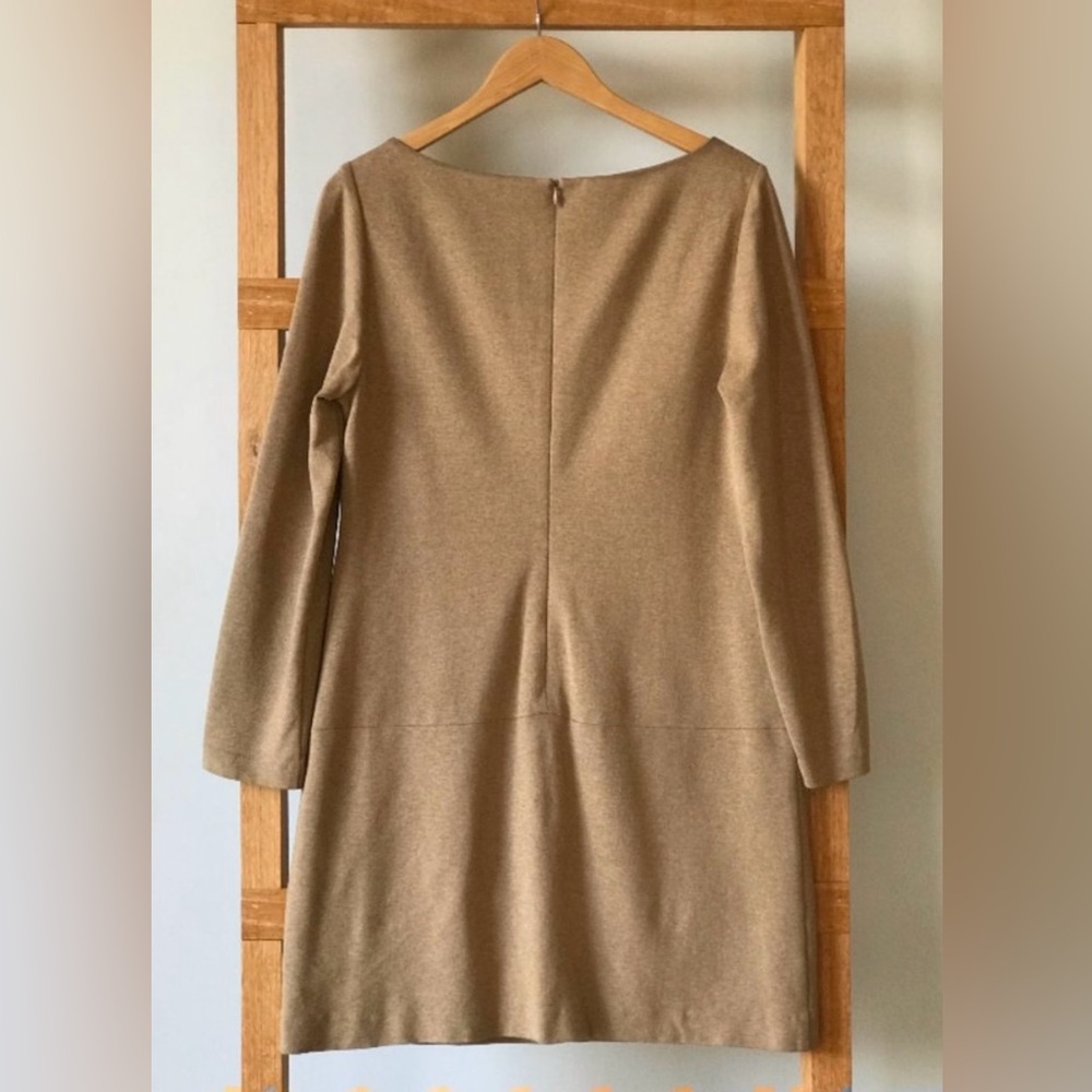Trina Turk - Camel Knit Jersey Shift Dress - Size 10 - Picture 2 of 4